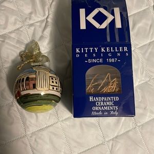 Texas A & M - Aggies- Hand painted ceramic Christmas ornament.